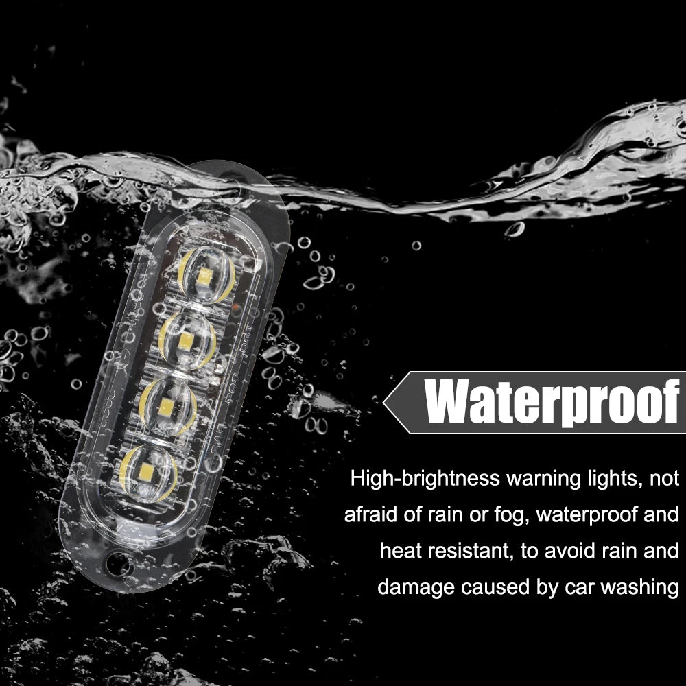 4LED LED Side Light Car Truck Trailer Beacon Lamp Warning Light DC 12V 24V Marker Light Waterproof Zpaxo