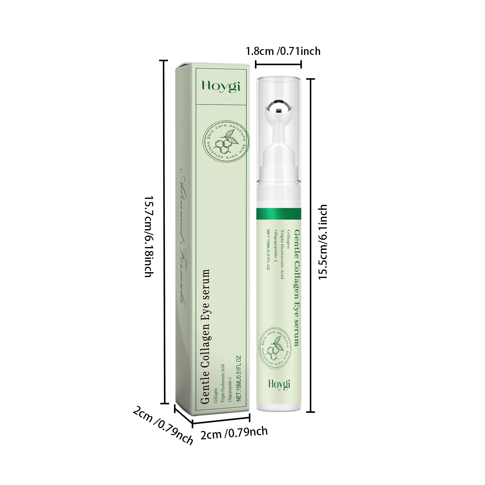 Hoygi Collagen Under Eye Serum Roller – Dark Circles & Bags Eye Serum Roller Zpaxo