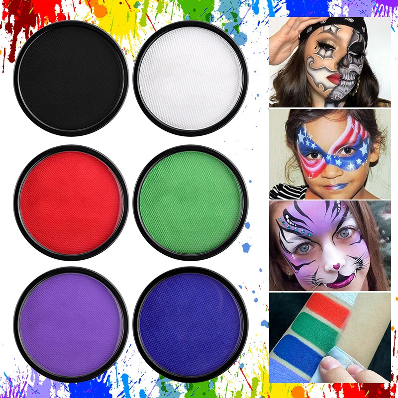 Water Activated Face Paint Body Painting Coloring Brush Halloween Zpaxo