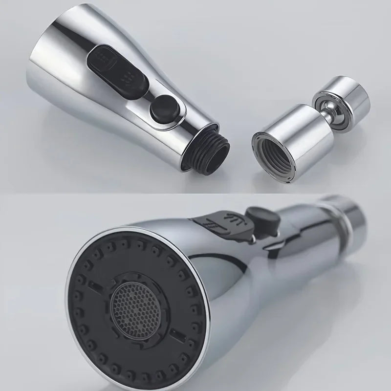 360° Rotating Faucet Extender – 3-Mode Metal Alloy Spray Head