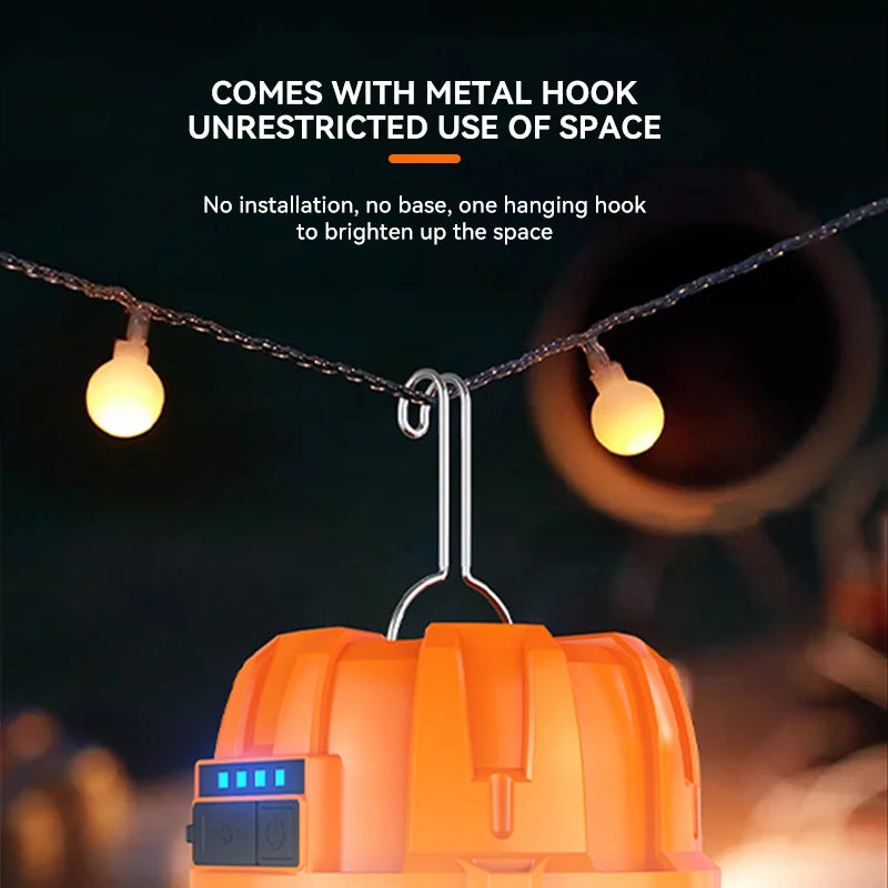 USB Rechargeable LED Camping Lantern – 800LM & Power Bank