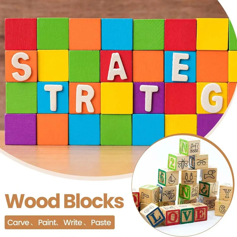 2pcs 5cm 2inch Unfinished Wooden Blocks for DIY Crafts Durable Natural Wood Cubes Puzzle Making Stacking Wooden Blocks Zpaxo
