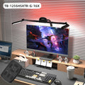 LED Full Spectrum Eye-Caring Architect Desk Lamp with Clamp Flexible Gooseneck 120cm Foldable 4-Head Stepless Dimming Lamp Zpaxo RGB EU Plug