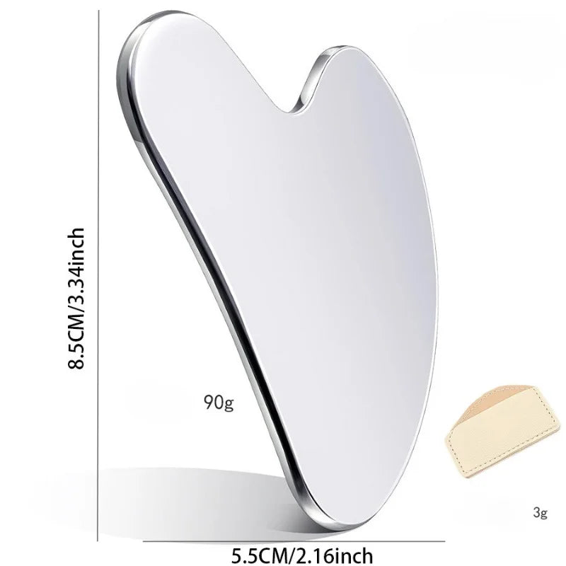 Stainless Steel Gua Sha Scraper Skin Beauty Care Face Massager Full Body Neck Guasha Detox SPA Masssage Tool Stress Relax Zpaxo L