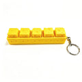 Lovely Cheese Shape Clicker Fidget Keychain Tactile Keyboard Press Zpaxo Yellow