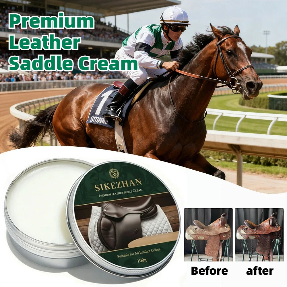 Professional High Quality Leather Saddle Cream Nourishing Softening Anti‑Crack Conditioner for Horse Saddles Cleaner Polishing Zpaxo