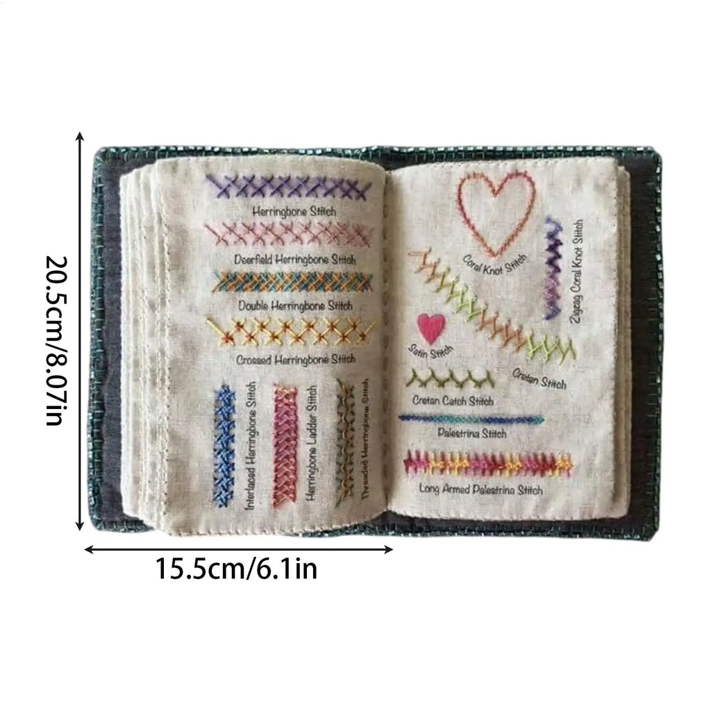Embroidery Stitches Book Needle Threader Step Guide Visual Learning