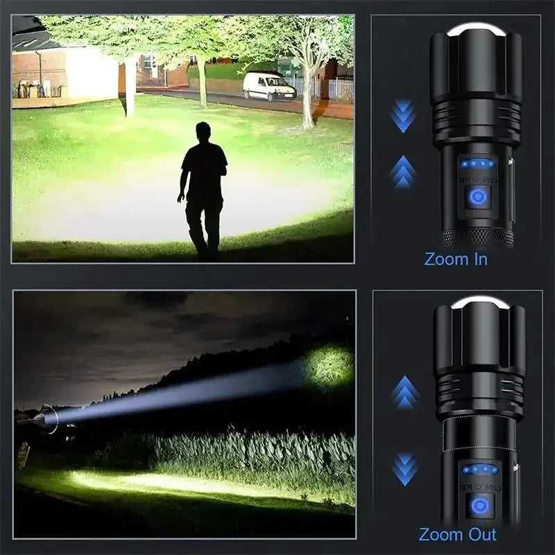 ESMARTER XHP130 1200LM Rechargeable LED Tactical Flashlight