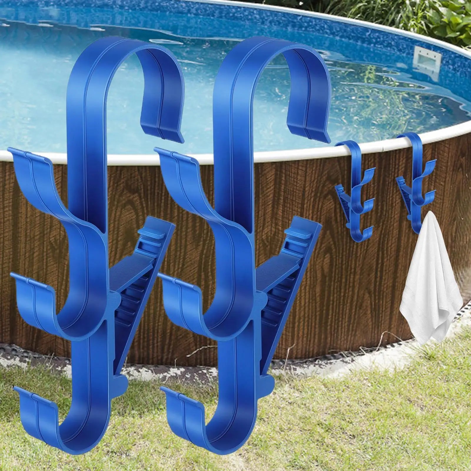 Universal Pool Equipment Storage Hooks Adjustable Waterproof Wall