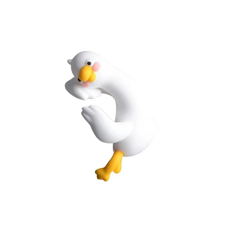 Resin Cartoon Duck Ornament Perfect Desks Car Dashboards TV Screens