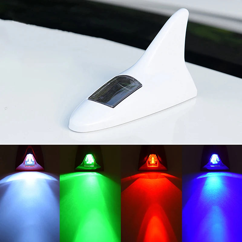 Solar Shark Fin LED Warning Light – Universal Car Roof Mount