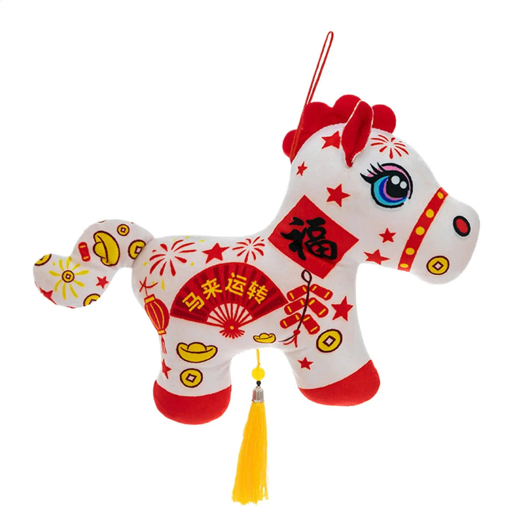 Horse Stuffed Animal Chinese Style Doll Plush Horse Doll For Men Family Girlfriend Girl Boy Kids Birthday Car Home Decor New Zpaxo