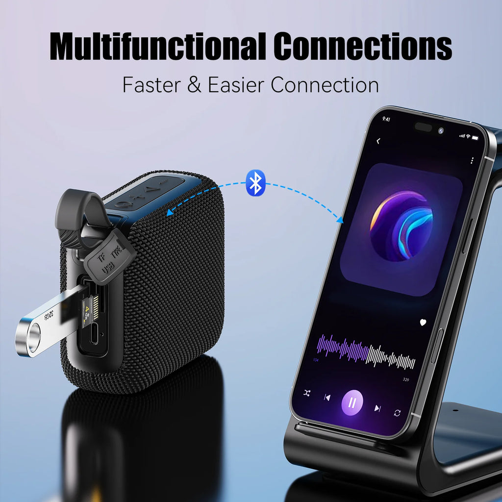 Bluetooth Speakers TWS 10W Enhanced Bass Portable Outdoor Wireless