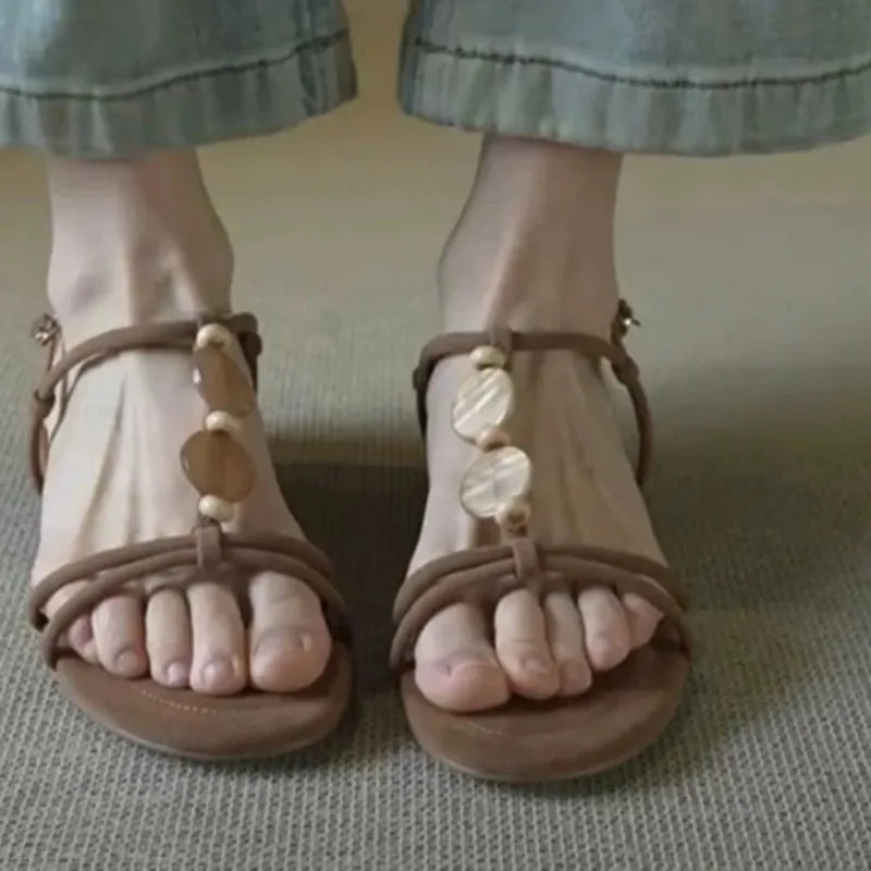 Women's Fish Mouth Open Toe Comfortable Hollow Out Breathable Sandals Zpaxo Brown 37
