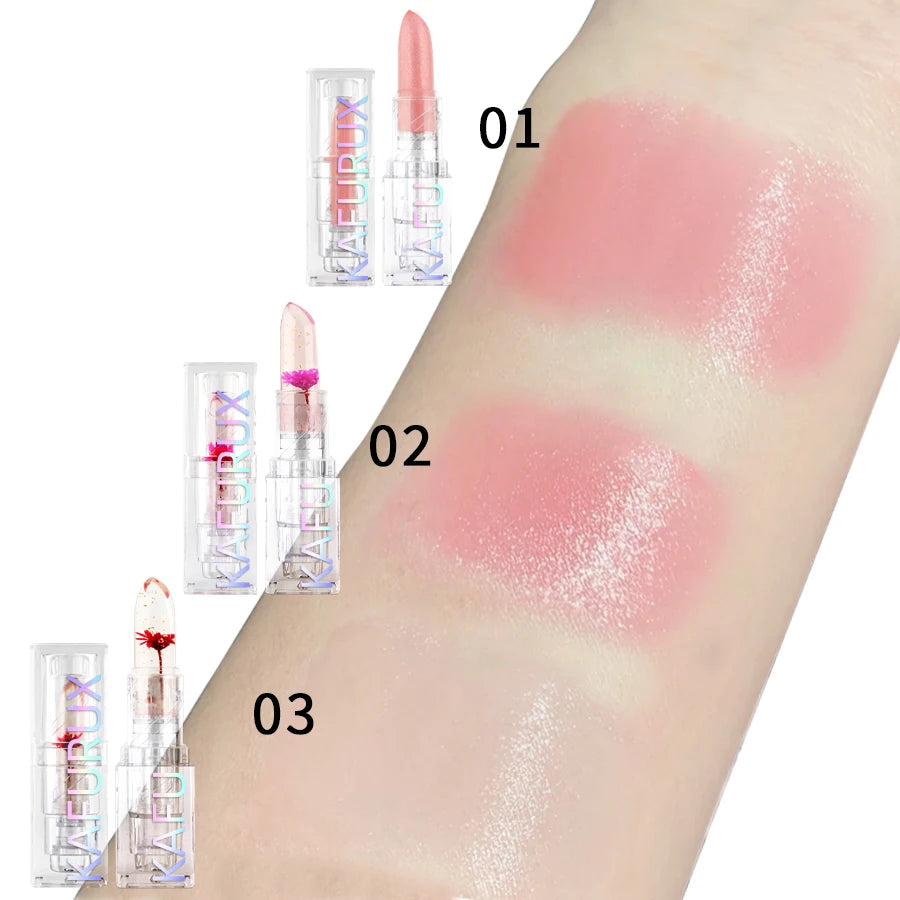 Glitter Jelly Lipstick Lip Balm Change Transparent Moisturizing