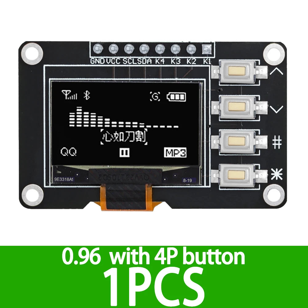 SSD1106/SSD1315 0.96/1.3" OLED Keypad Module – 4x4 16-Key Combo for Arduino DIY Zpaxo 1pcs 0.96 4p button