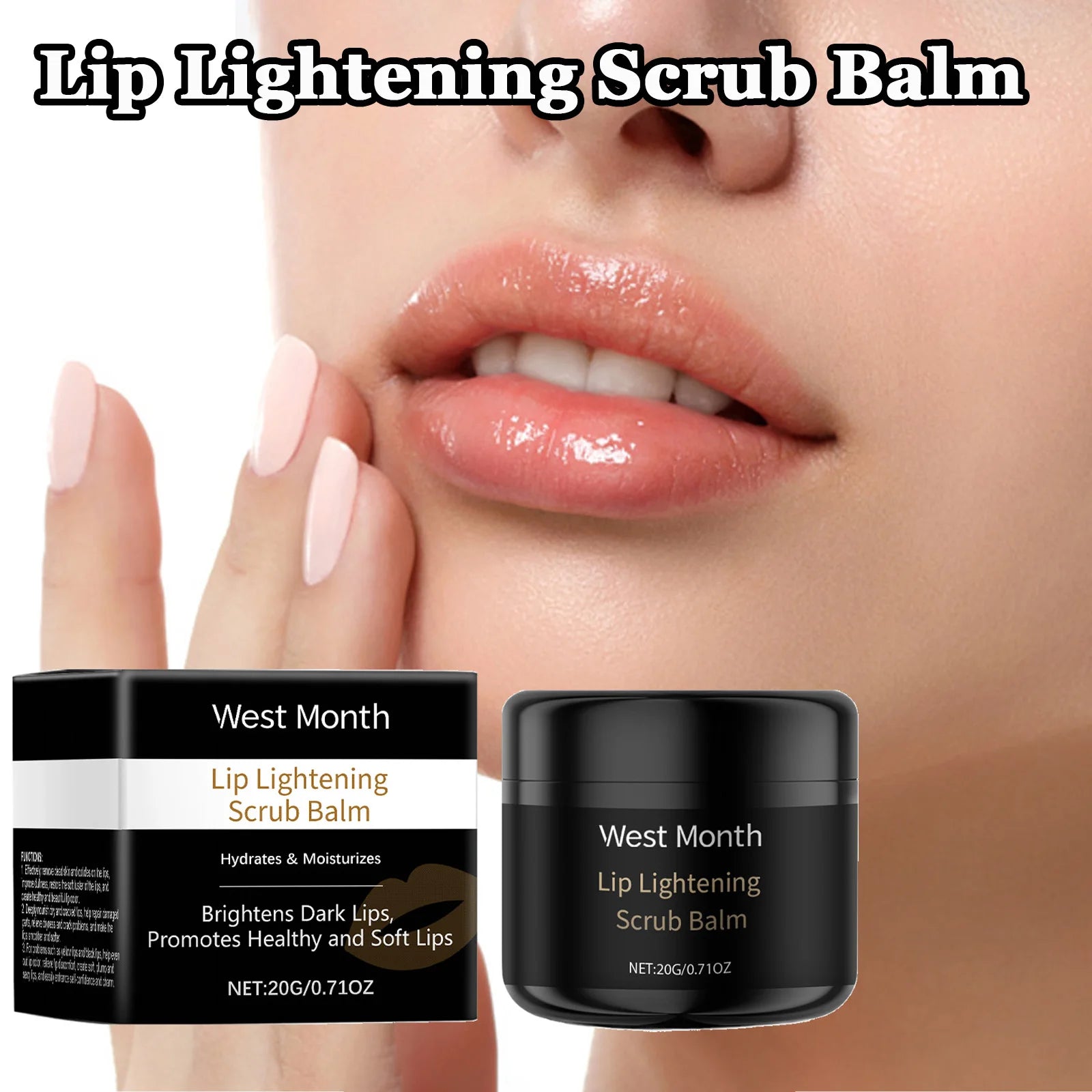 Lip Scrub Exfoliator Hyaluronic Acid Moisturizing Dead Skin Removal Fade Lip Lines Reduce Melanin Nourishing Chapped Lip Care Zpaxo