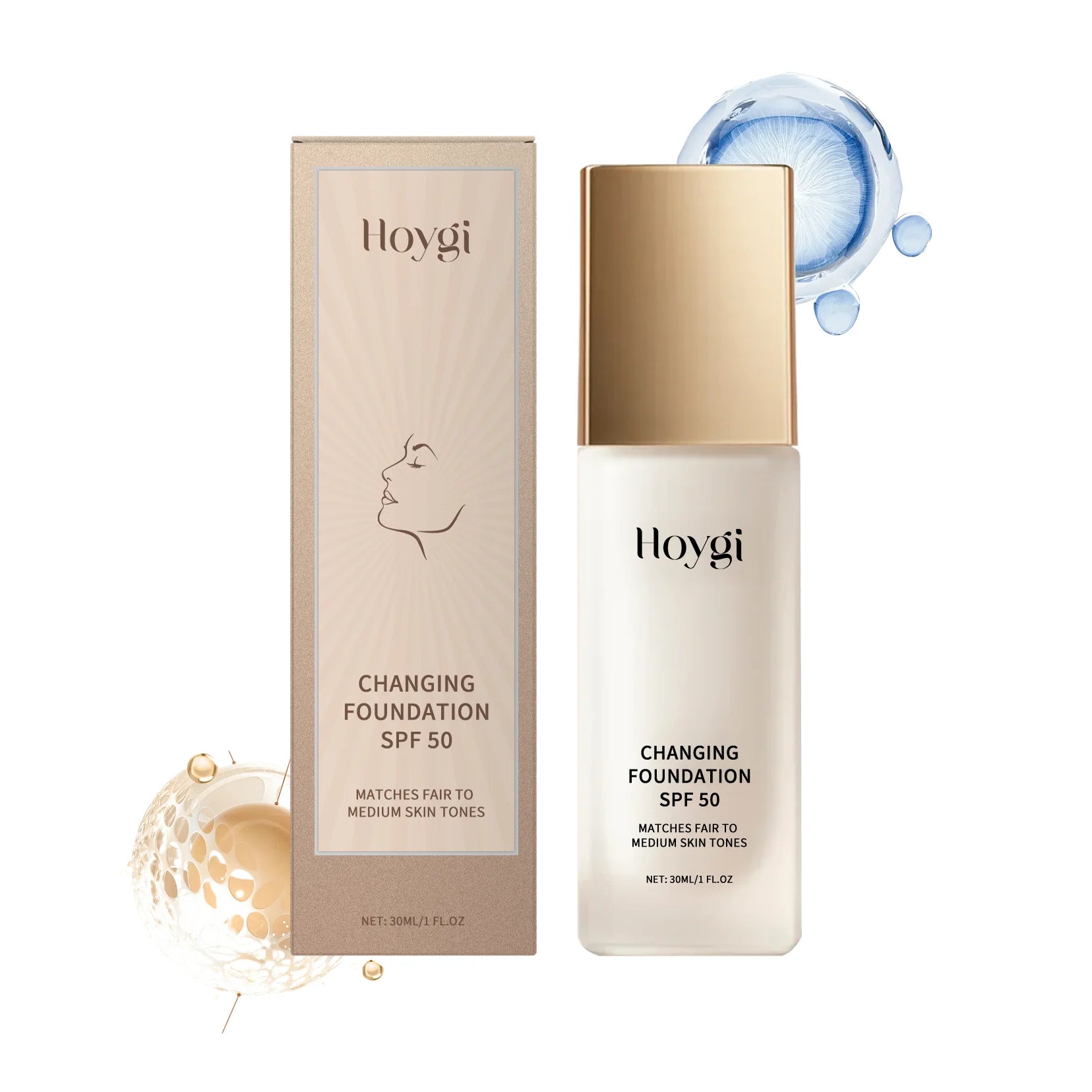 Hoygi Concealing Foundation – Matte, Lightweight & Moisturizing Liquid Foundation Zpaxo 30ml