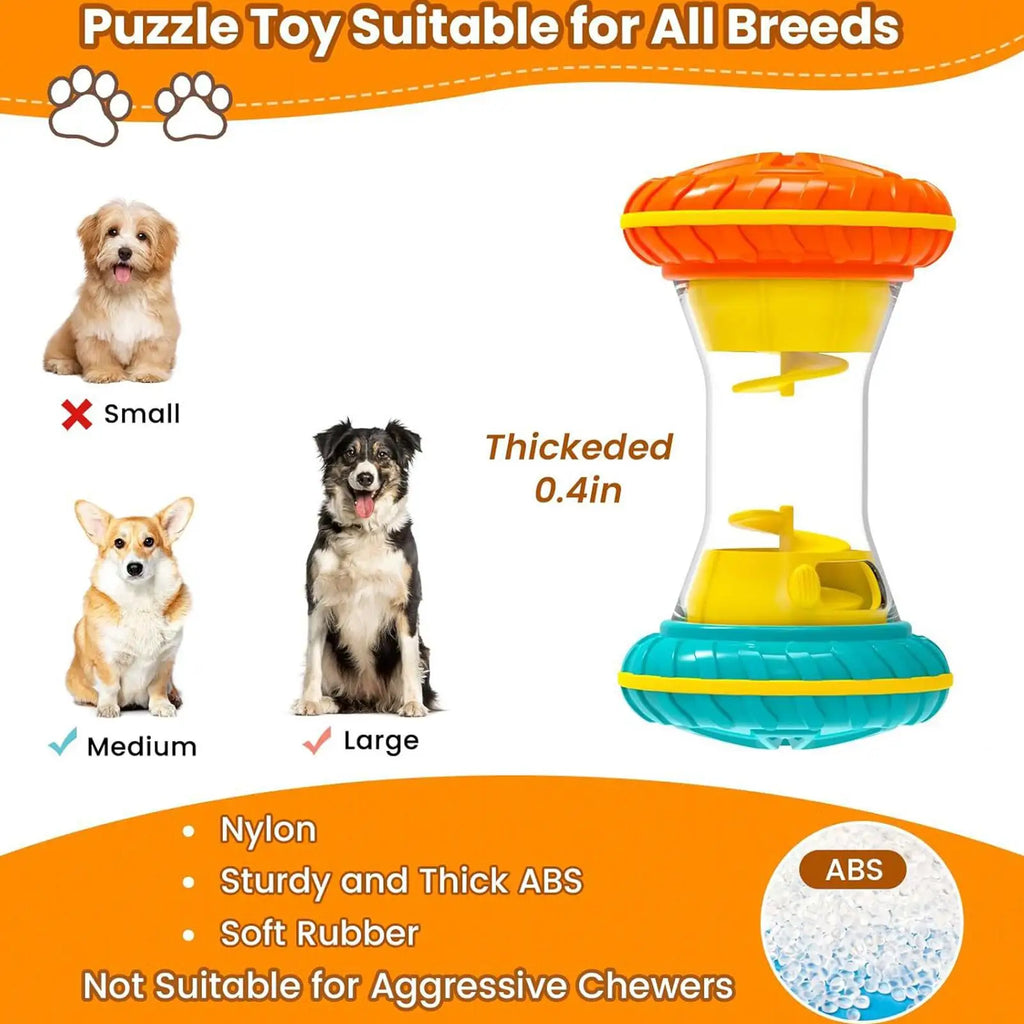 Dog Food Dispenser Toy Adjustable Slow Feeder Puzzle Game Home