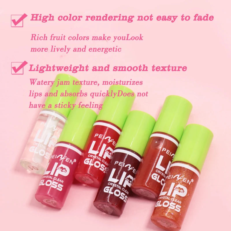 6-color Lip Gloss Waterproof Durable Non Greasy Easy Beginner Friendly