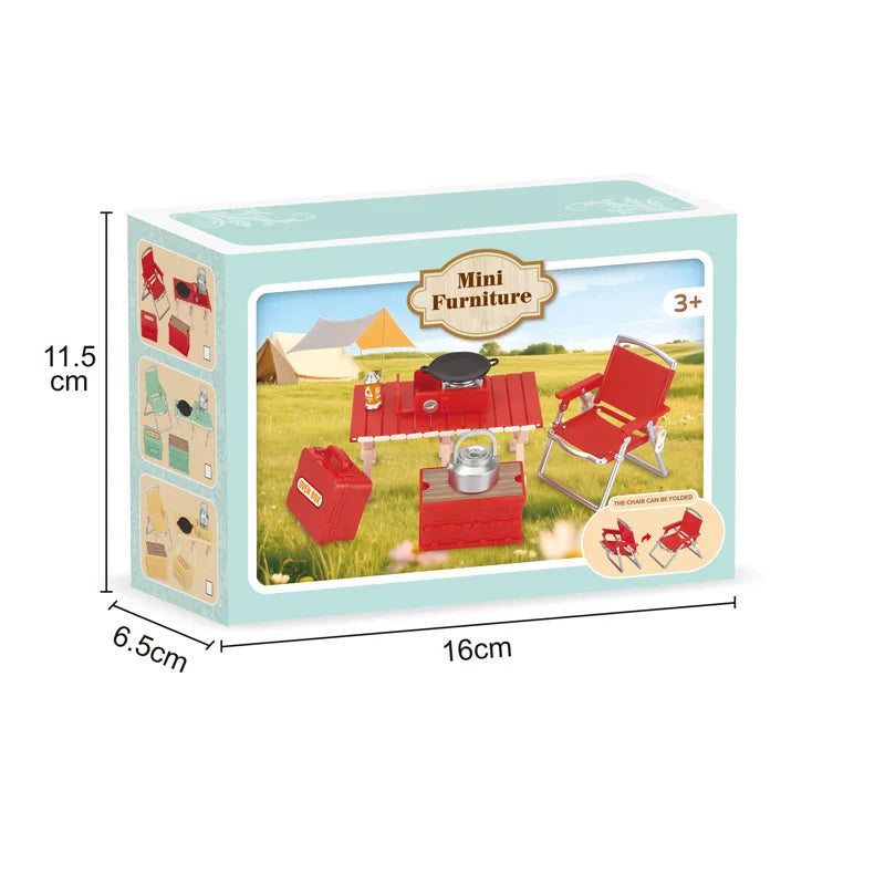 1 12 Miniature Simulation Outdoor Picnic Camping Scene Ornament Toy