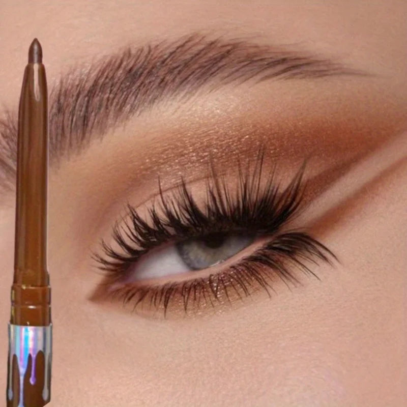 Smooth Eyeliner Gel Pencil Waterproof Long-lasting Ultra-fine Natural Soft Non-Smudge Black Brown Eyeliner Pen Makeup for Eyes Zpaxo