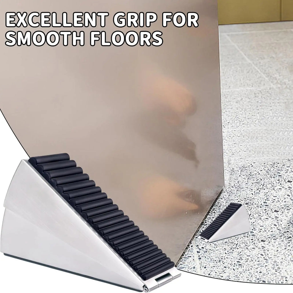 Heavy Duty Door Stopper Height Adjustable Spring Loaded Wedge Rear