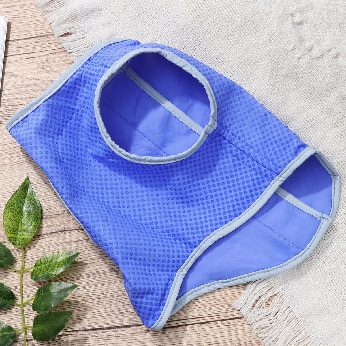 Pet Cooling Dog Vest Ice Mesh Tape S Blue Breathable Lightweight
