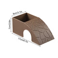 Reptile Cave Hide & Feeding Dish – Aquarium Hideout Ornament Reptile Cave Hideout Zpaxo Brown