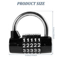 Padlock Combination 5 Digit Zinc Alloy 91/ 63mm Door Lock Luggage Cabinet Toolbox Gym Locker for Outdoor Hotel/Office/Safe Case Zpaxo black Small