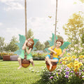 Outdoor Garden Ornaments Resin Boy Girl Fairy Hanging Pendant Crafts Zpaxo Multicolor