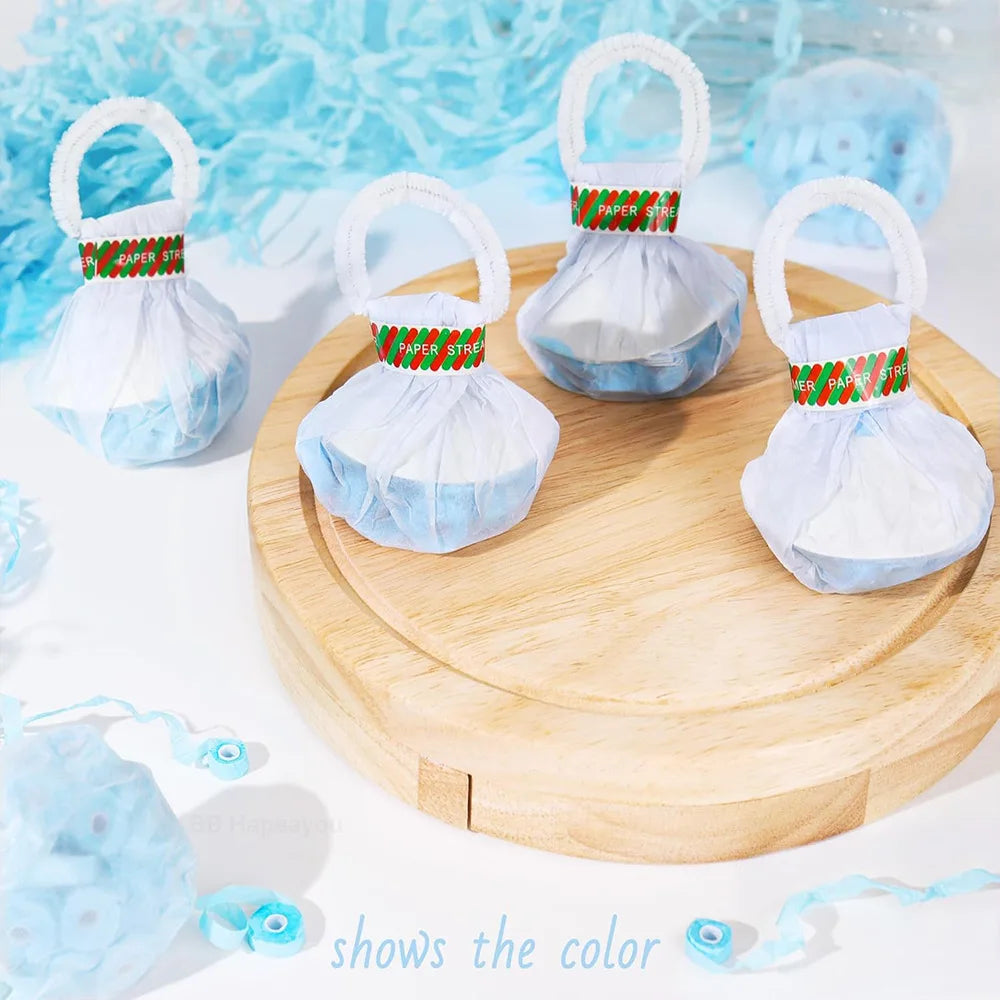 Hand-thrown Confetti Explosions Paper Popper Streamers Birthdays Zpaxo Blue 30pcs