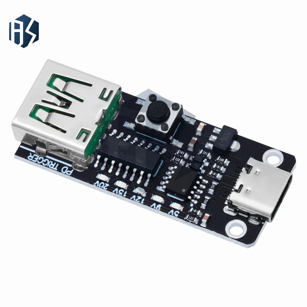 100W 5A USB-C PD3 0 QC3 Fast Charging Trigger Module Boost Converter Zpaxo
