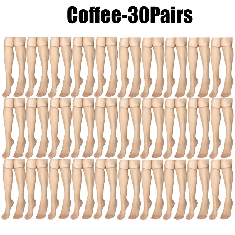 Summer Ultra Thin Korean Invisible Knee-high Socks Nude Seamless