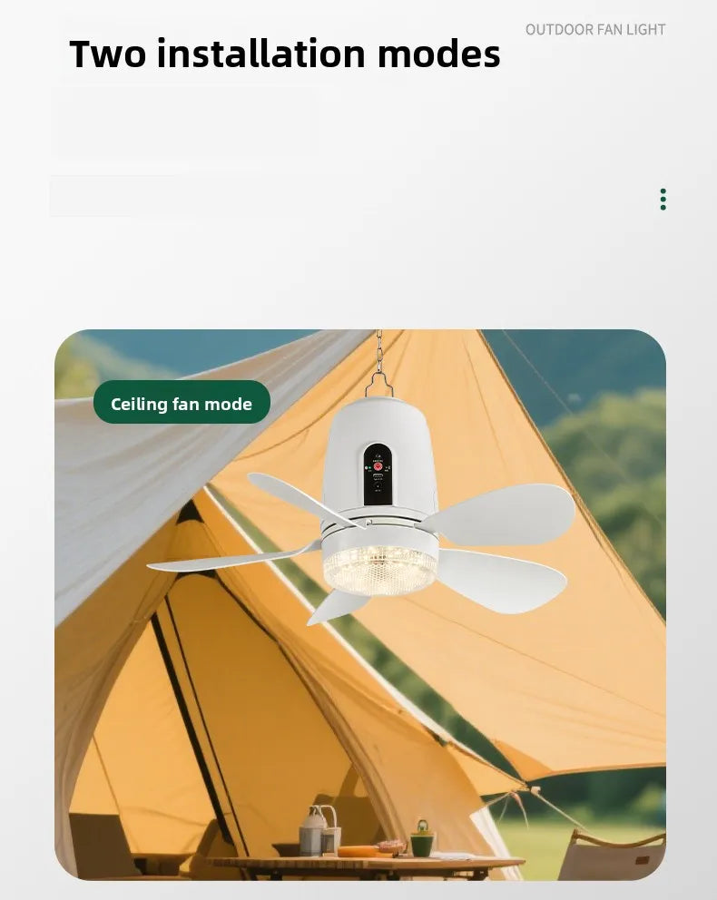 2026 Solar Fan Pendant Light Adjustable Wind Speed Lighting Suitable Zpaxo