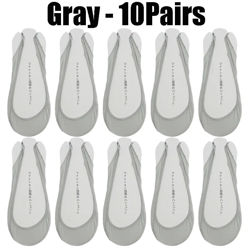 Invisible Silicone Anti-slip Short Socks Summer Ice Silk Ultra-thin