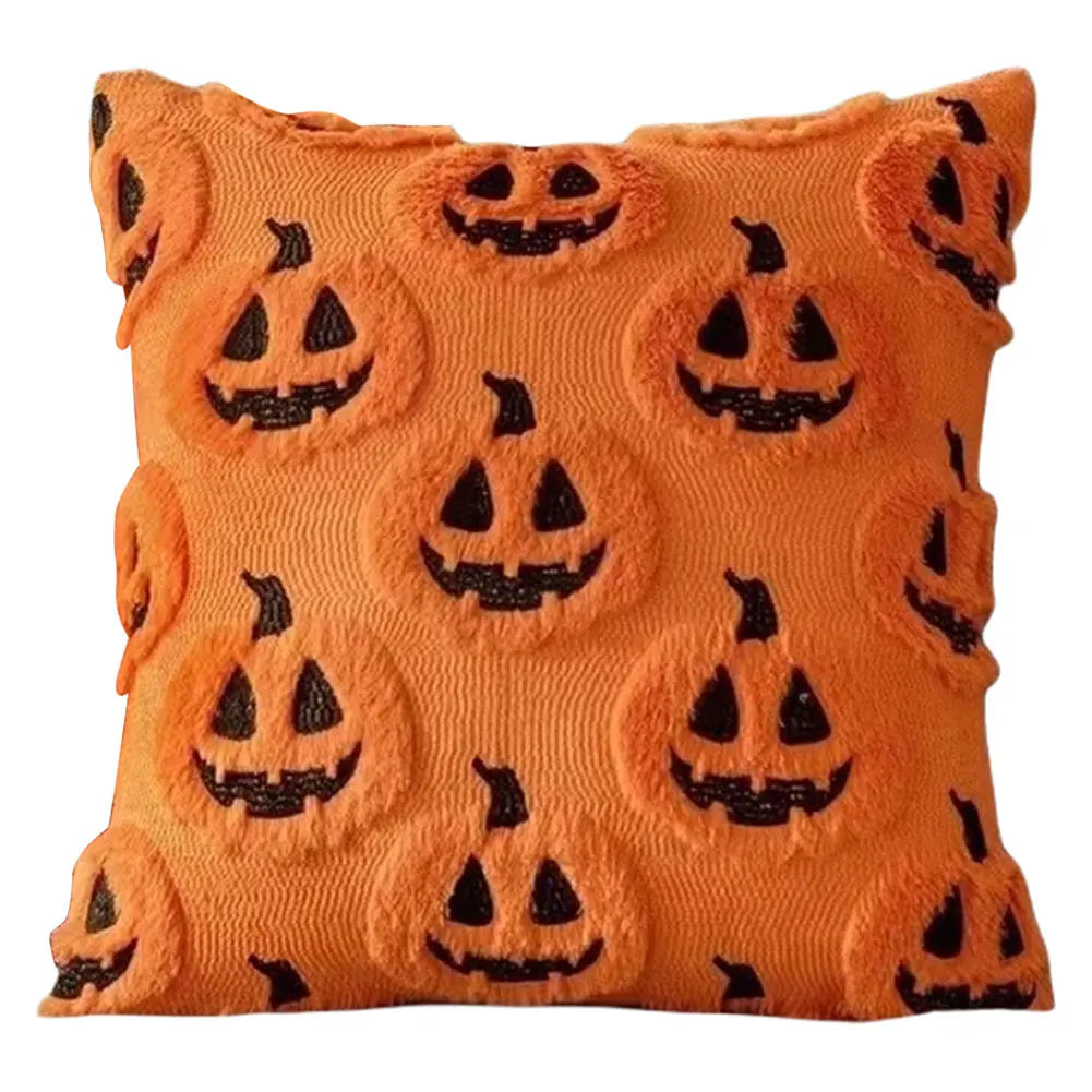Halloween Ghost Pumpkin Pillowcase Washable Soft Pillow Case Plush Zpaxo F 1PC