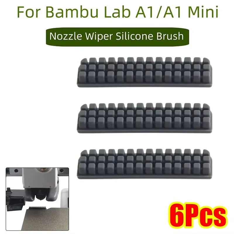 For Bambu Lab A1/A1 Mini/A1 Lite Nozzle Brush Silicone Wiper Hotbed Mounted Scrubber Cleaner Tool 3D Printer Parts Accessories Zpaxo