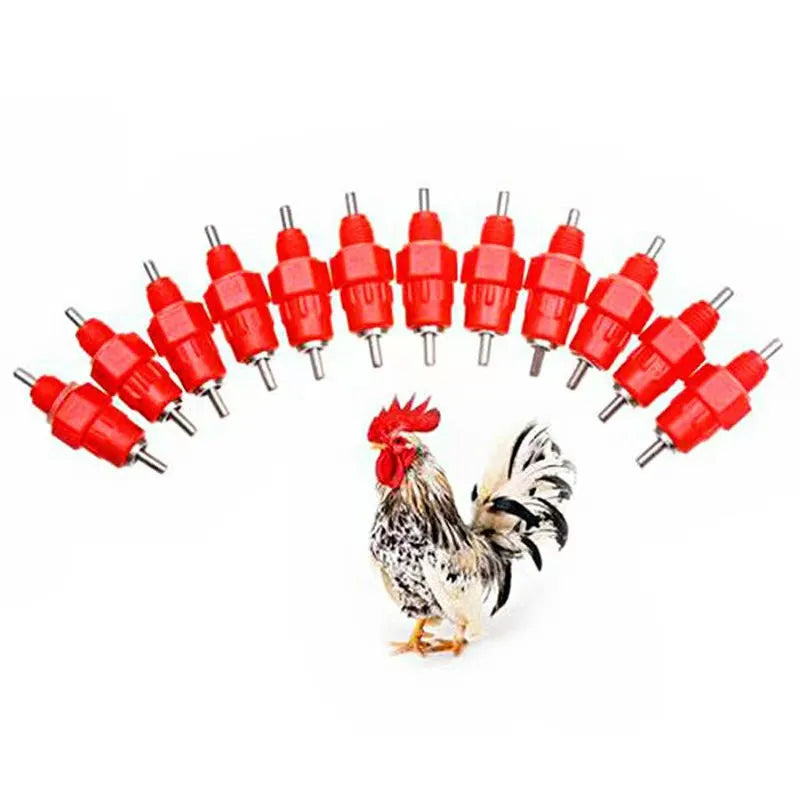 5 10 Automatic Chicken Water Nipple Poultry Drinking 360 Degree