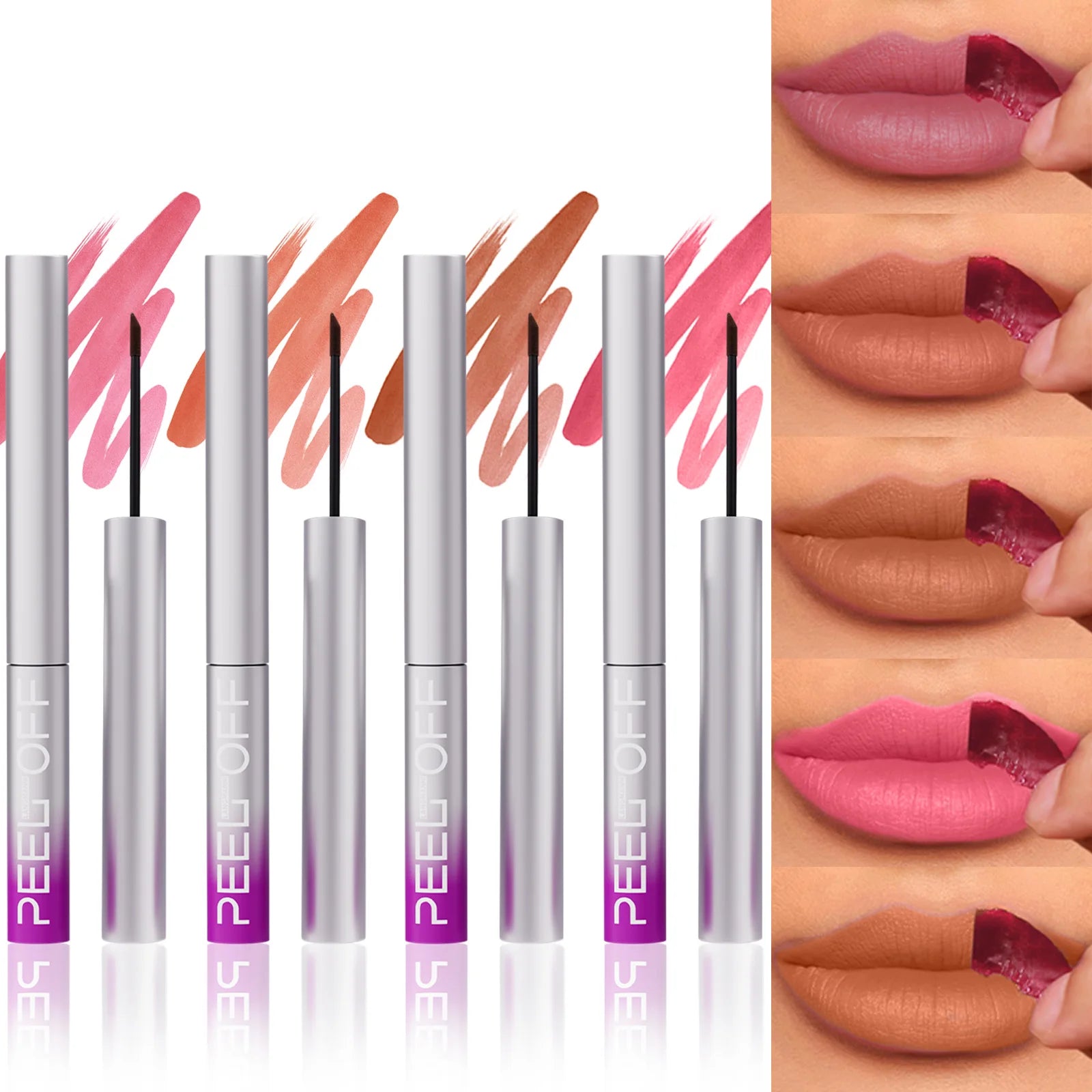 Waterproof Tear Off Lip Gloss Long-lasting Matte Not Easily Smudged