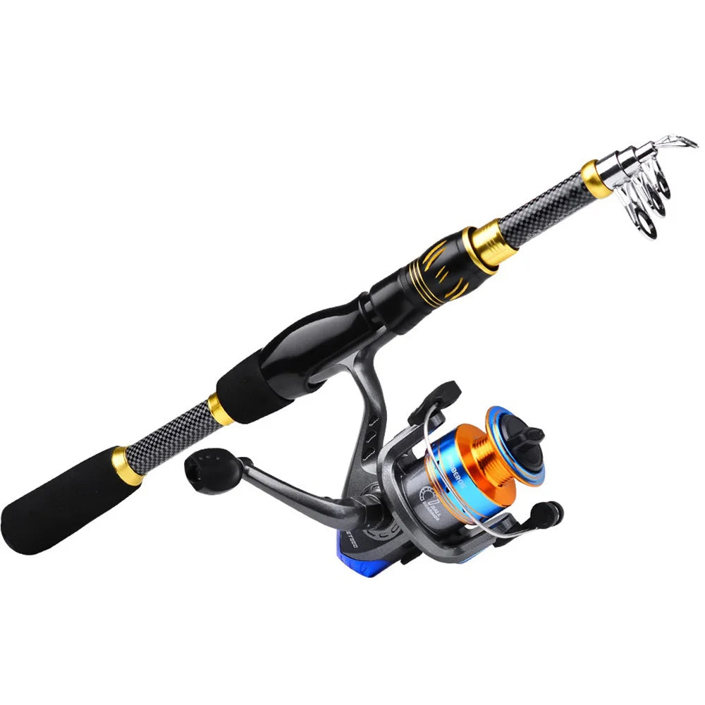 Carbon Fiber Telescopic Sea Fishing Rod & Reel Combo Set