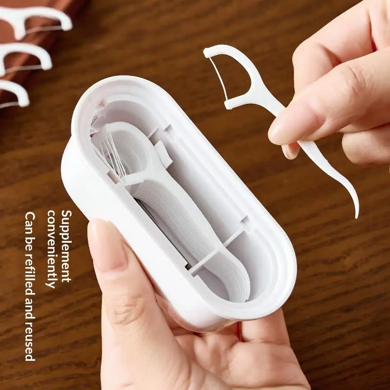 Automatic Dental Floss Pick Dispenser – Dustproof & Portable