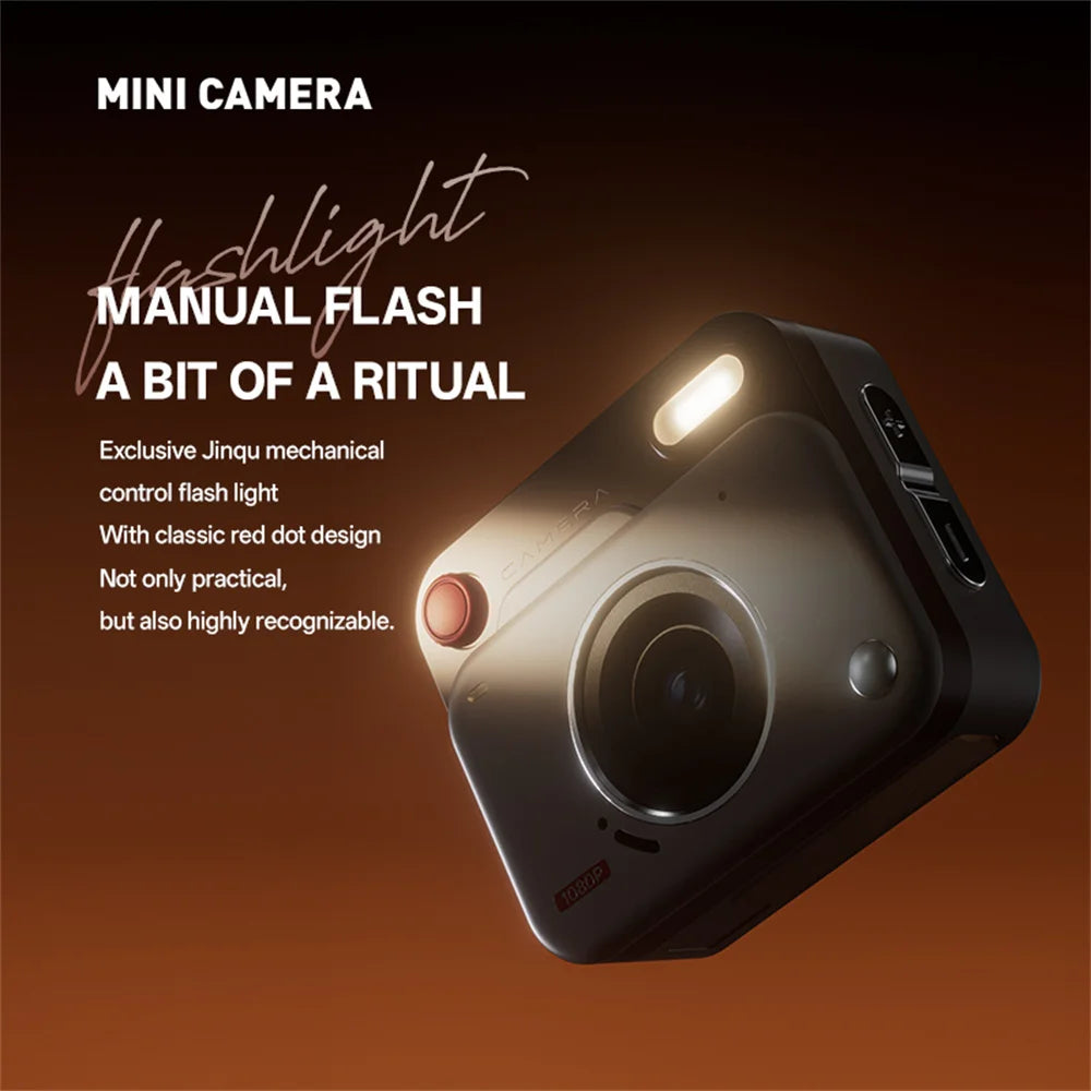 Y6000 Thumb Camera HD 1080P Retro Mini Camera Portable With Screen Flash Lamp Cam Outdoor Travel Photo Recorder CCD Digital Cam Zpaxo