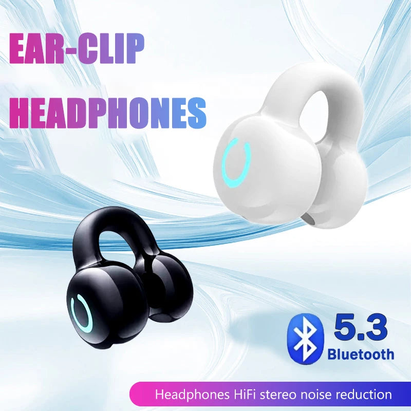 Wireless Bluetooth Earphone Single Ear Bone Conduction Earphones Clip