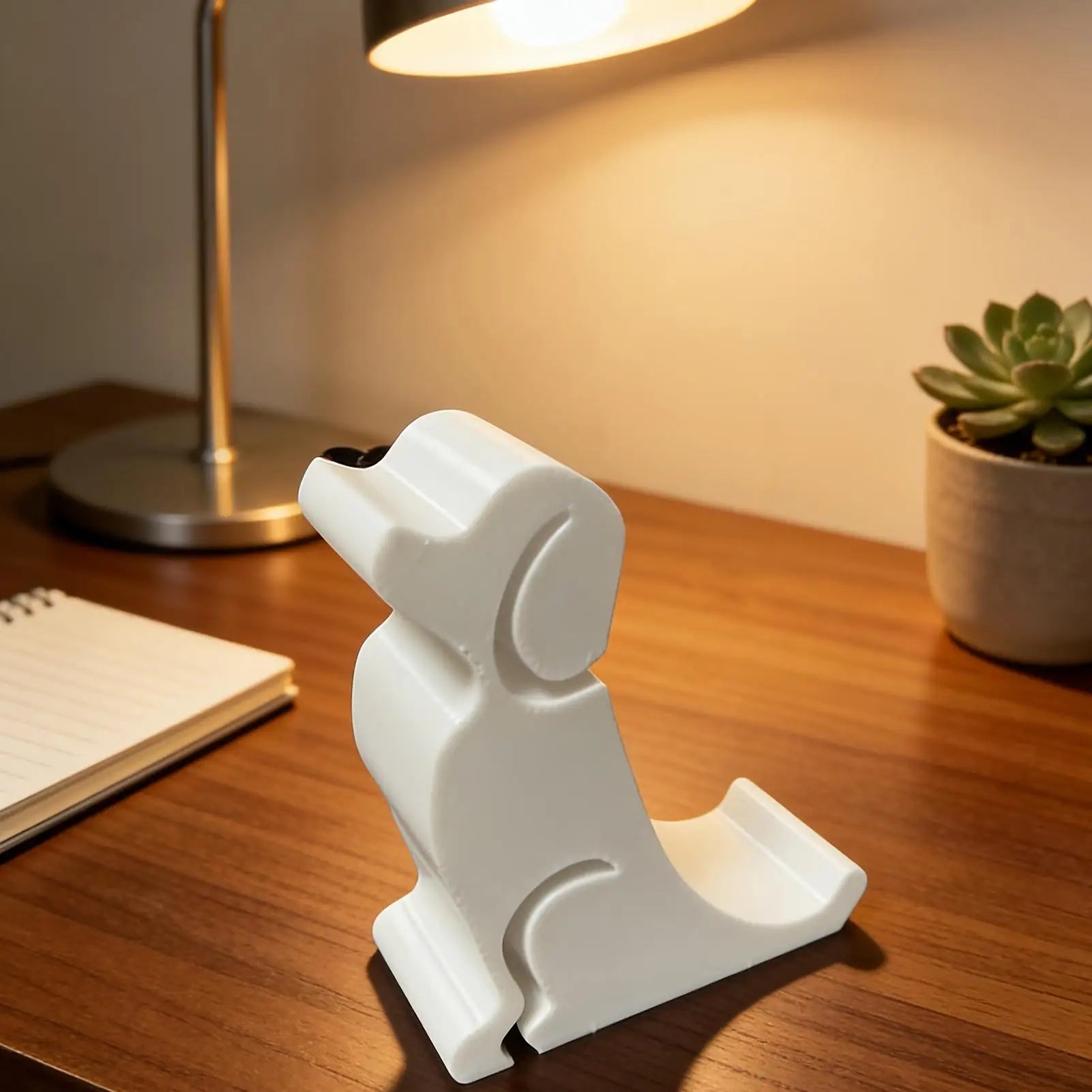 Cute Dog Figurine Phone Stand Anti Slip Desk Cell Holder Adorable