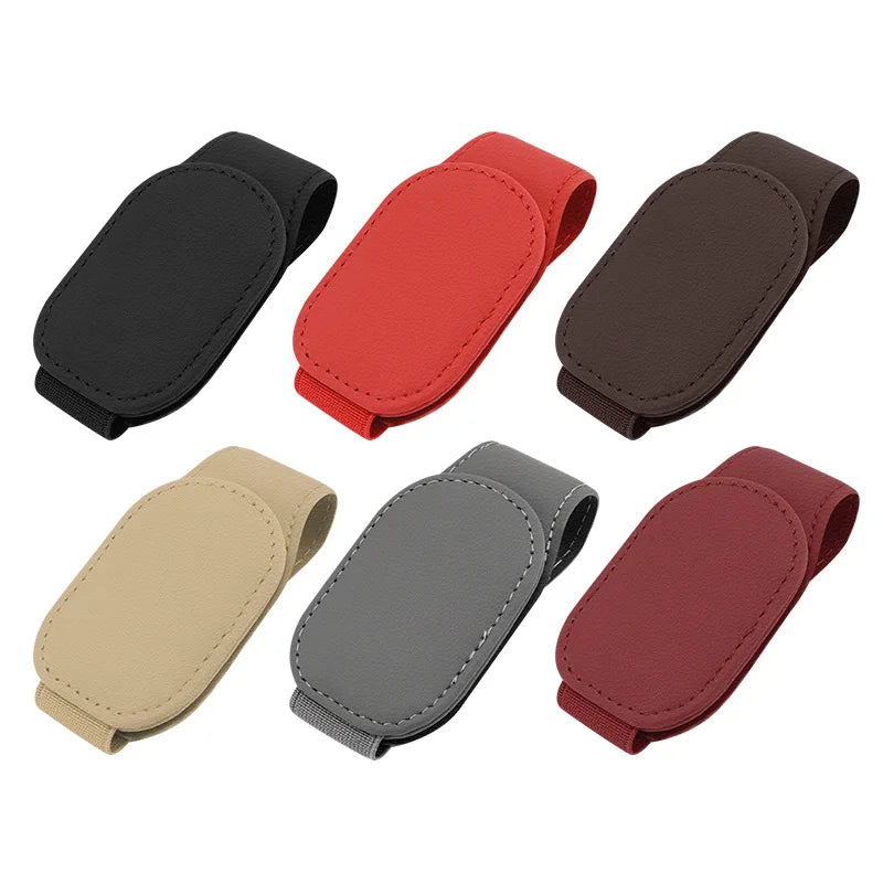 Car Sun Visor Glasses Case – Magnetic Clip & Card Holder