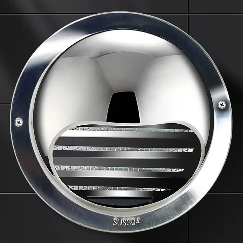 304 Stainless Steel Air Vent Round Wall Outlet Cover Ventilating Fan