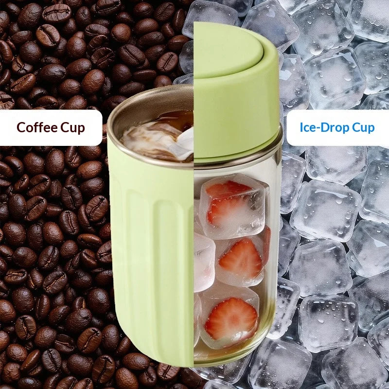 One Click Press To Defrost 304 Ice Making Cup, Ice Tray Beverage, Soda Ice Tray, Outdoor Fitness Cooling Coffee Cup Zpaxo