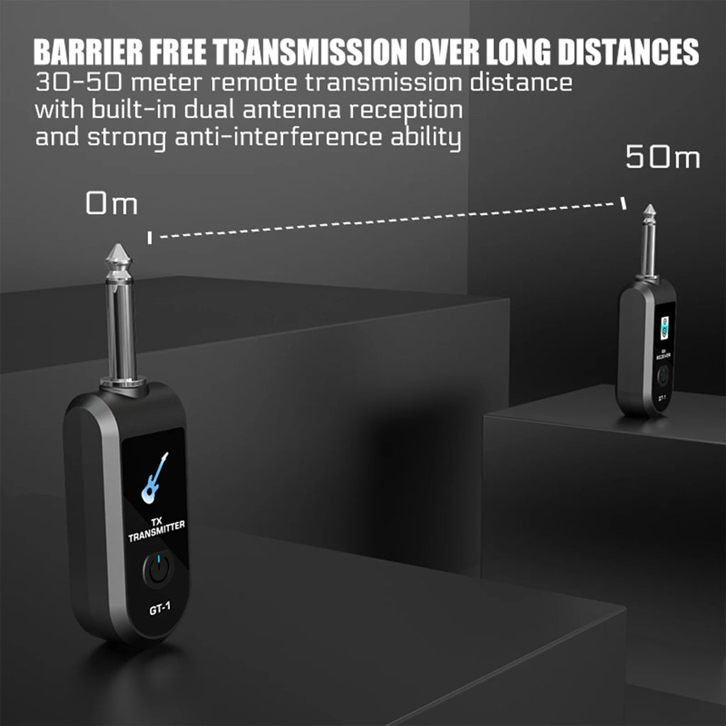 Wireless Guitar System Launcher Receiver Transmitter Bass Pickup Zpaxo