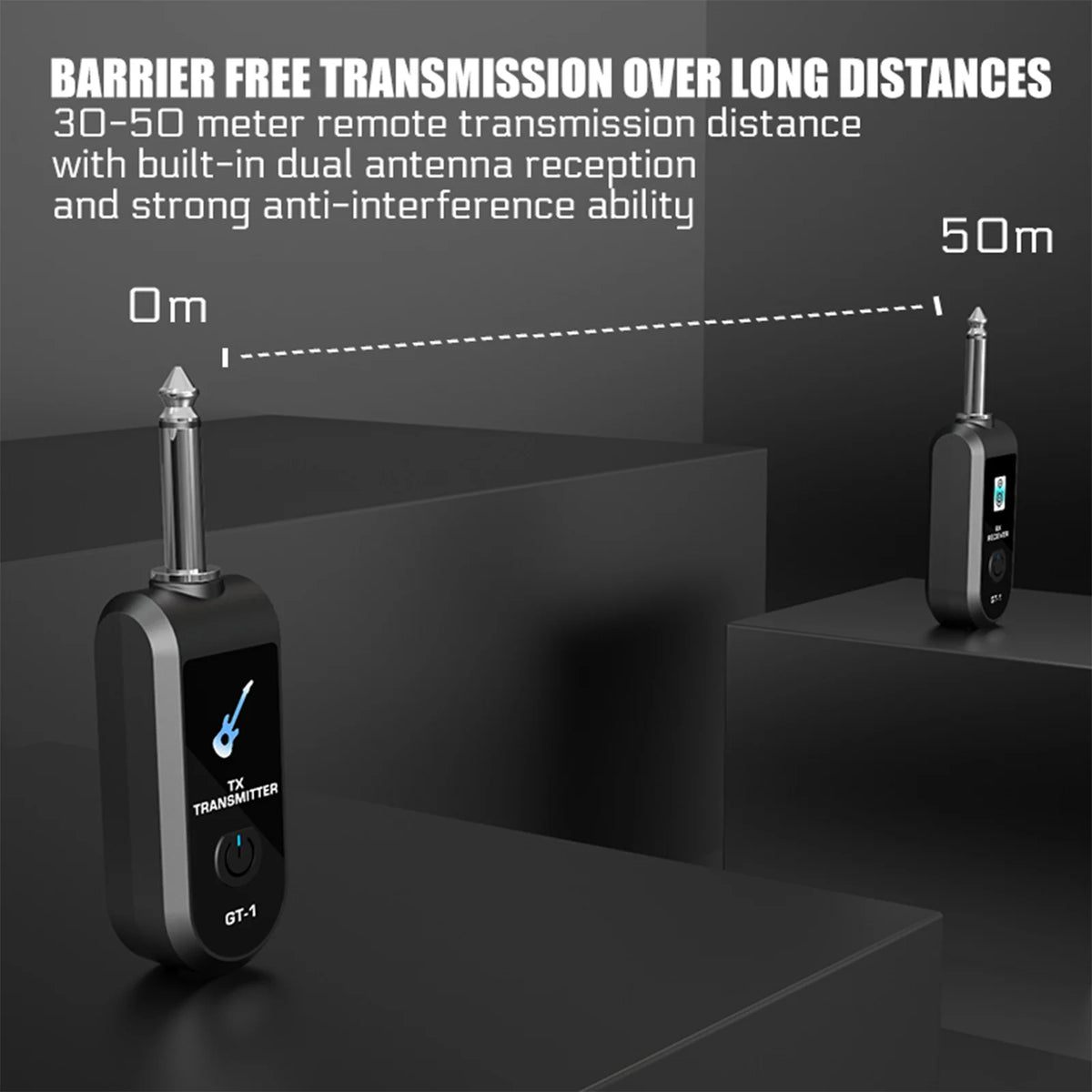 Wireless Guitar System Launcher Receiver Transmitter Bass Pickup Zpaxo